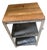 Industrial Steel Shelving Table and Wooden Butcher Block For Sale