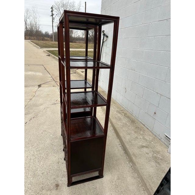 1930s Pair of Vintage Korean Elmwood Etageres For Sale - Image 5 of 9