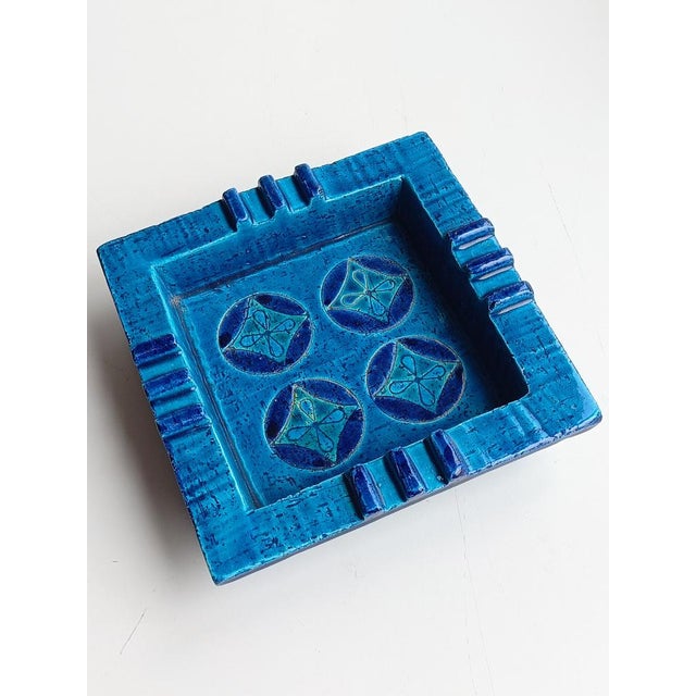 Blue Ceramic Ashtray Vide-Poche by Aldo Londi Rimini for Bitossi, Italy, 1960s For Sale - Image 6 of 10