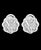 3.6 Carat Diamond vs Quality Flower/Cluster Earring 18k Gold 1 Ct Ea Solitaire For Sale - Image 4 of 8