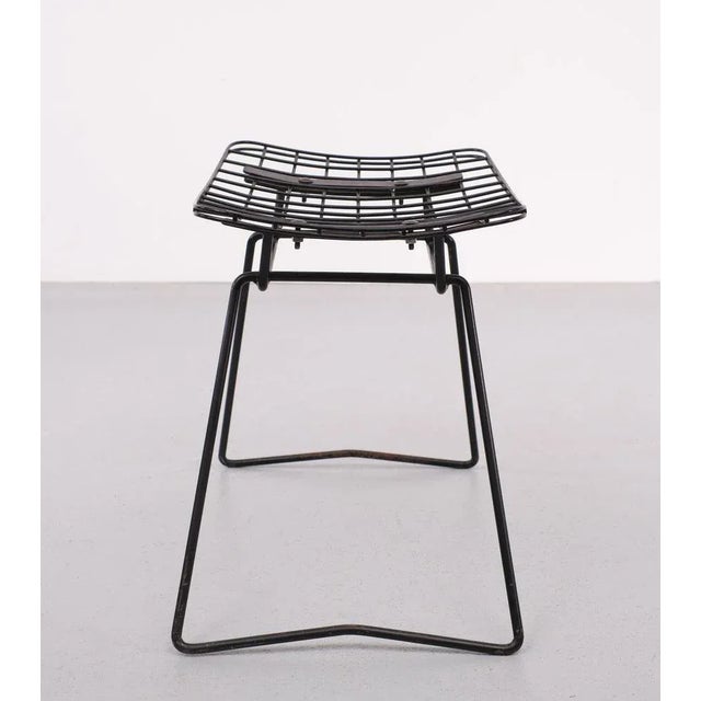 Metal Steel Wire Stool by Cees Braakman for Pastoe, 1958 For Sale - Image 7 of 12