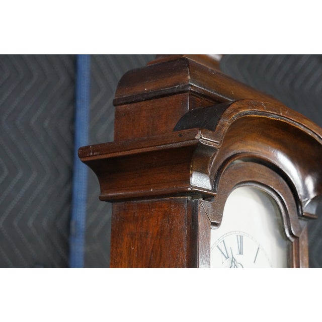 Vintage Chapman Federal Revival Mahogany Longcase Grandfather Case Clock Spain For Sale - Image 18 of 18
