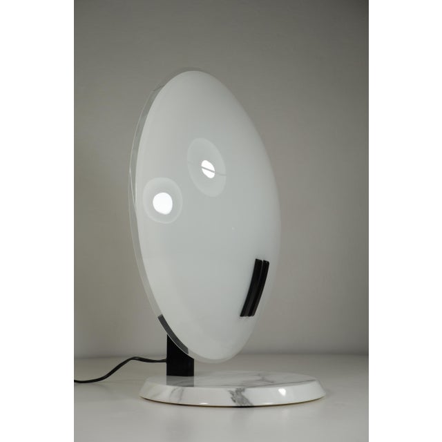 Postmodern Italian Perla Table Lamp by Bruno Gecchelin for O-Luce For Sale - Image 4 of 9