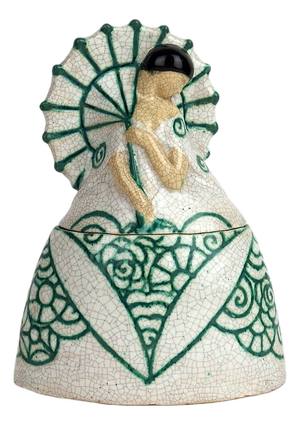 Art Deco Ceramic Box by Cazaux, 1920s