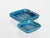Rimini Blue Ceramic Square Ashtrays attributed to Bitossi, Italy, 1960s, Set of 2 For Sale - Image 3 of 12