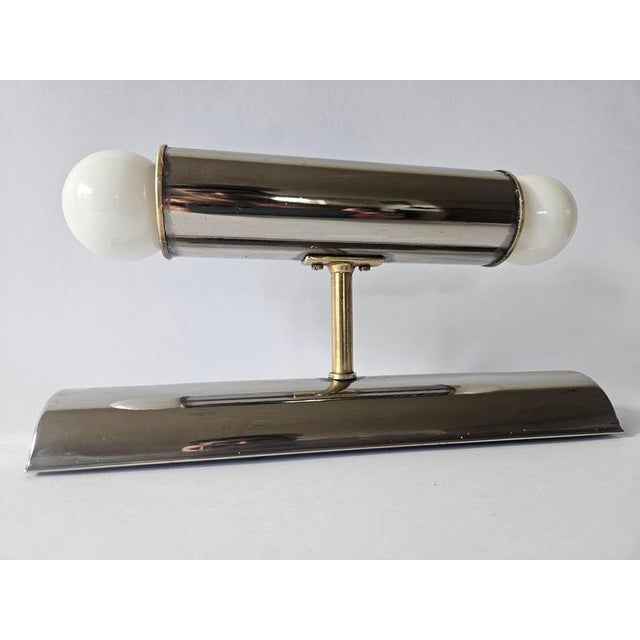 Metal Mid-Century Chrome and Brass Tubular Wall Lamp from TZ Schmitz Leuchten, 1970s For Sale - Image 7 of 17