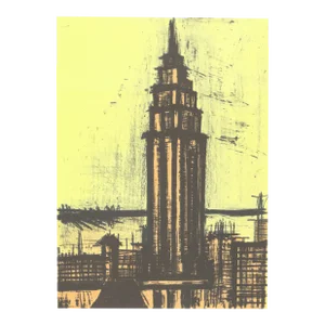 1967 Lithograph #56 "New York Iv" (Empire State Building) by Bernard Buffet