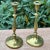 Brass Antique Heavy Brass 9.5" Tall Candlestick Candle Holders - a Pair For Sale - Image 8 of 11