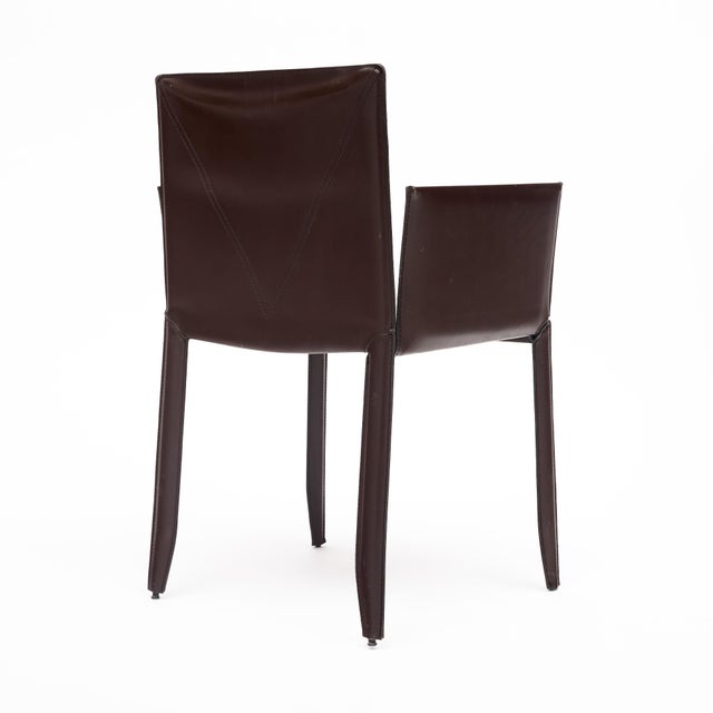 Italian Period Mid-Century Poltrona Frau Armchairs For Sale - Image 9 of 9