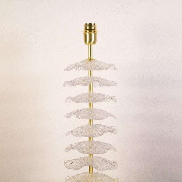 Table Lamp with Artistic Glass of Murano Ambrati and Brushed Metal Structure, Italy, 2000s For Sale - Image 6 of 14