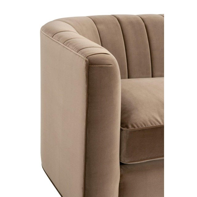 Transitional Essentials for Living Bronx Channel Back Sofa For Sale - Image 3 of 8