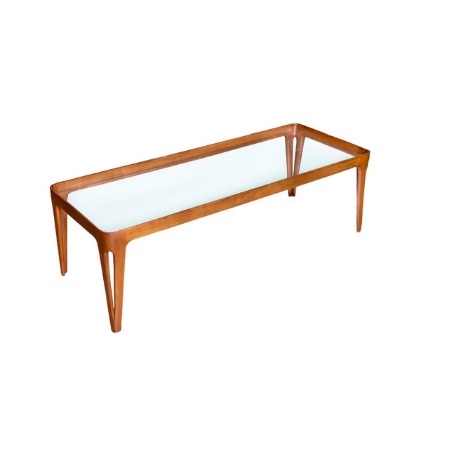 Vintage Coffee Table in Walnut by Gio Ponti, 1950s For Sale - Image 3 of 3