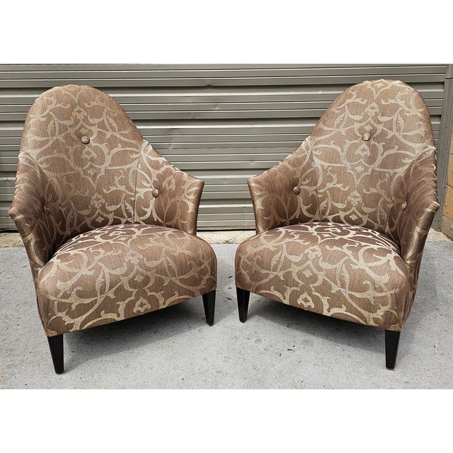 Contemporary Late 20th Century Pair of John Hutton for Donghia "Ghost" Chairs For Sale - Image 3 of 8