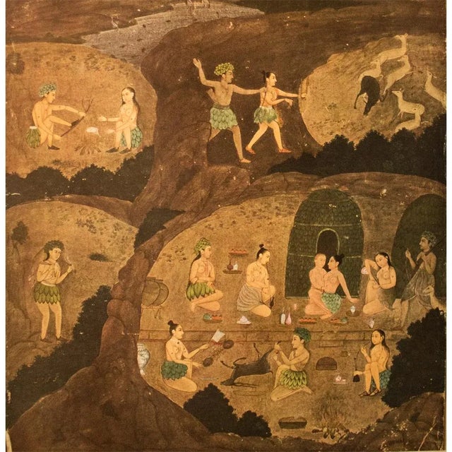 1950 Gazelle Hunt by Night, Gold-Leafed Parisian Offset Lithograph For Sale - Image 4 of 10