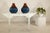 Pair of Artisan Ceramic Vases in Midnight Blue, Pre-Drilled for Lamp Conversion For Sale - Image 11 of 12
