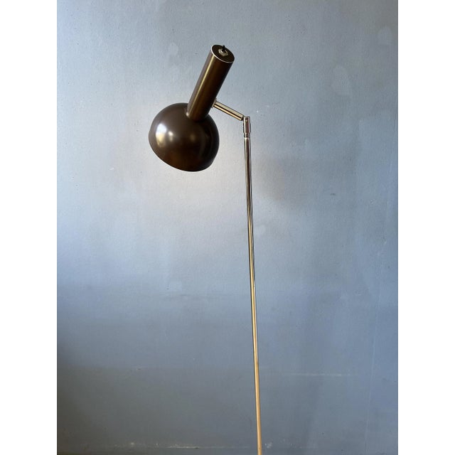 Mid-Century Brown Ball Rotating Floor Lamp from Hala, 1970s | Chairish