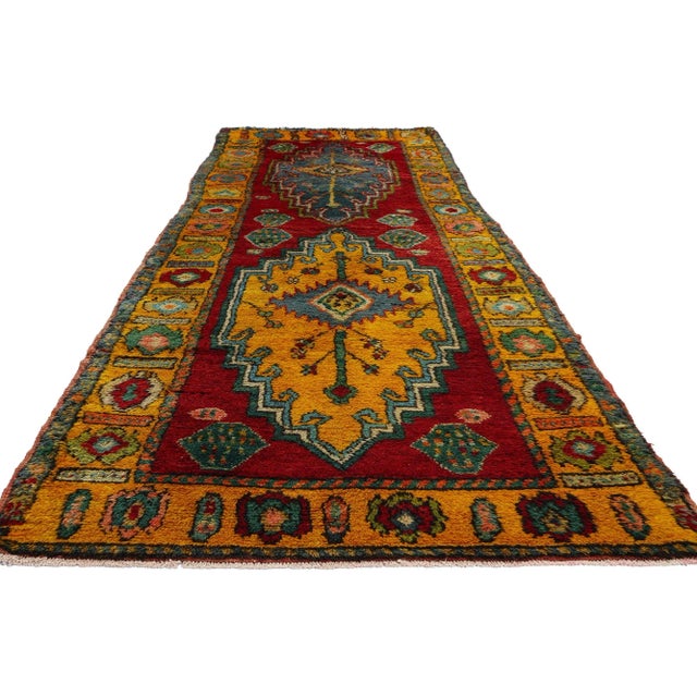 Tribal Vintage Tribal Kurdish Rug Runner - 03'09 X 11'04 For Sale - Image 3 of 9