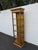 Late 20th Century Hollywood Regency Tall Narrow Distressed Gold Display Shelf Cabinet 6661 For Sale - Image 5 of 15