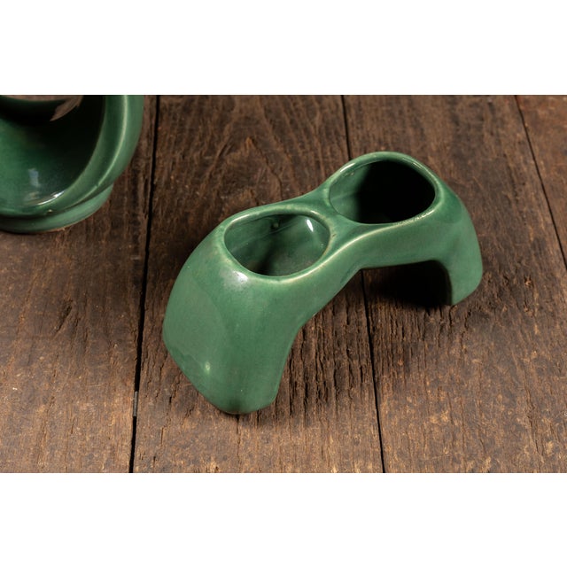 Mid 20th Century Mid 20th Century Mid Century Modern Green Ceramic Teardrop Table Lamp For Sale - Image 5 of 9