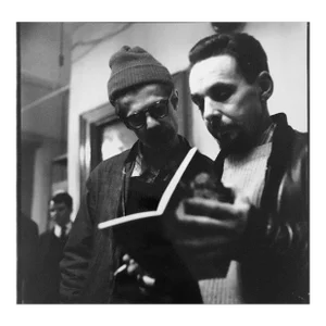Fred McDarrah, Signed Silver Gelatin Photograph Peter Orlovsky, Herbert Huncke Beatnik Photo