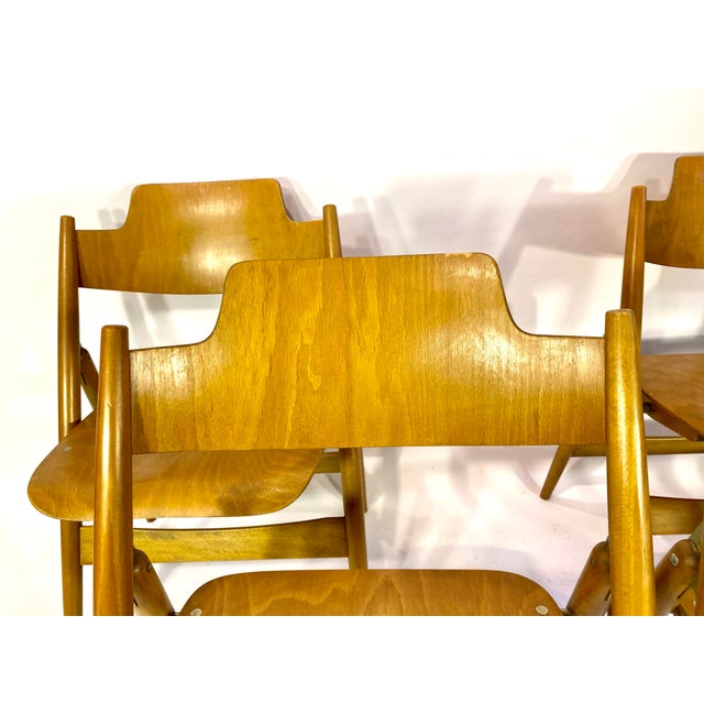 Brown Folding Chairs by Egon Eiermann for Wilde+Spieth, 1970s, Set of 4 For Sale - Image 8 of 18