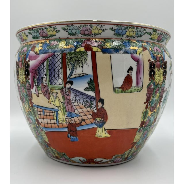 Hand-Painted Porcelain Fish Tank, 1890s For Sale - Image 3 of 15