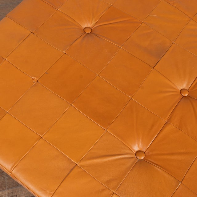 Mid Century Leather Day Bed Large Ottoman, Denmark Circa 1980 For Sale - Image 9 of 10