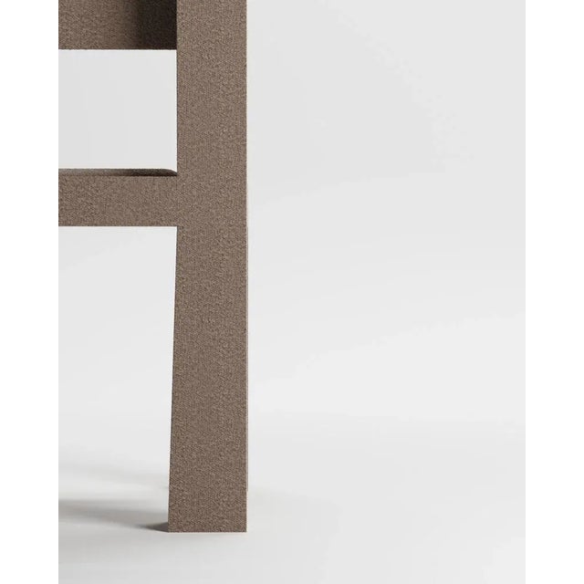 Not Yet Made - Made To Order Modern Raw Chair in Brown Bouclé from Collector For Sale - Image 5 of 6