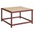 Red Italian Red Lacquered Wood + Travertine Coffee Table, 1970s For Sale - Image 8 of 12
