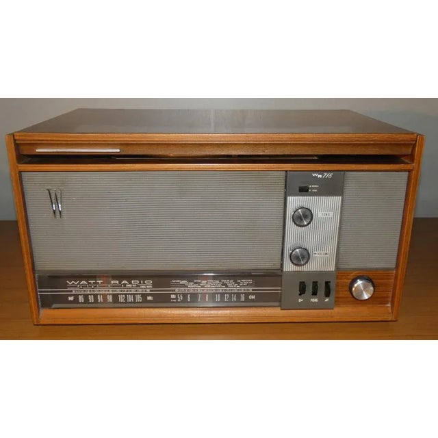 Model WR 718 Turntable Radio in Wood and Bakelite from Watt Radio, Italy, 1960s For Sale - Image 13 of 13