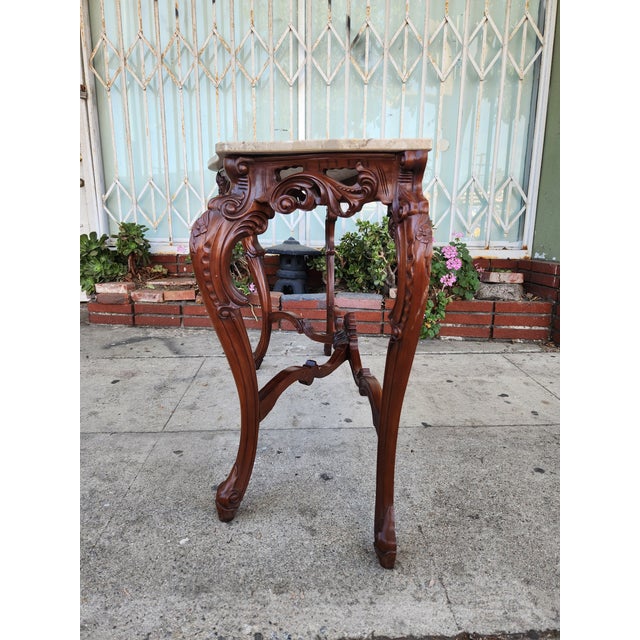 1960s Console Table With Marble To For Sale - Image 9 of 12