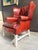 Mid-Century Scandinavian-Made Chippendale-Style Leather Windback Chair For Sale - Image 11 of 11