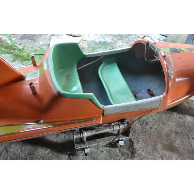Mid-Century Modern Orange and Green Carousel Plane, 1960s For Sale - Image 3 of 18