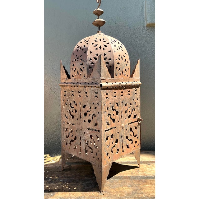 Vintage Punch Cut Lantern For Sale - Image 4 of 12