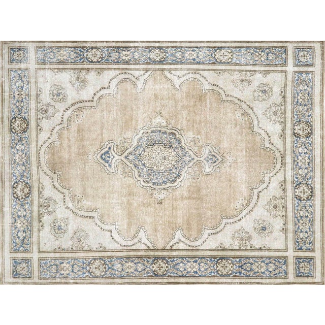 1940s 1960s Persian Kerman Rug For Sale - Image 5 of 5