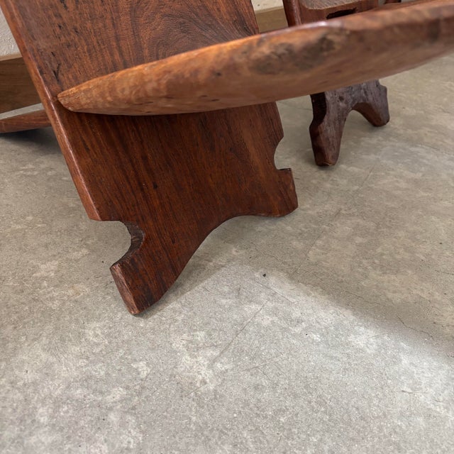 African Chairs in Wood, Set of 2 For Sale - Image 5 of 6