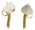 Gilded Silver Earrings by Gertrud Engel, 1948, Set of 2 For Sale