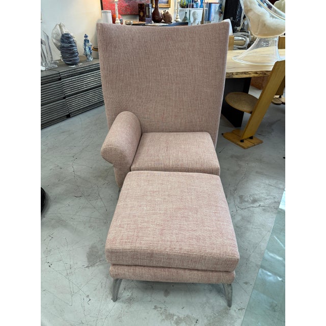 Textile Philippe Starck Driade Royalton Chair and Ottoman For Sale - Image 7 of 14