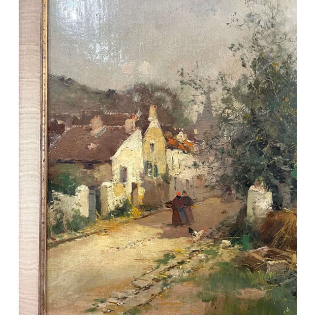 Eugene Galien-Laloue 19th Century French Village Landscape Oil Painting by Eugène Galien-Laloue For Sale - Image 4 of 14