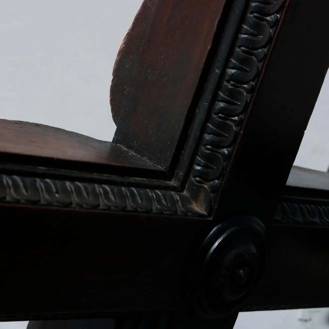 Coffee Vintage Berkey & Gay School Carved Walnut Grape and Vine Center Table For Sale - Image 8 of 9