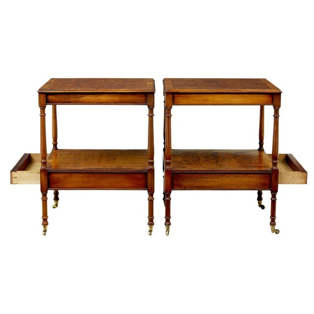 Burr Yew Side Tables, 1980, Set of 2 For Sale - Image 4 of 8