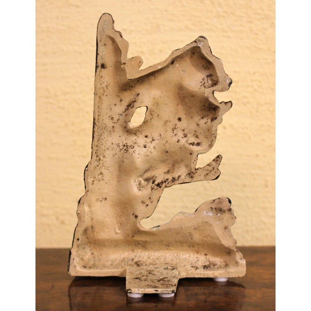 Early-mid 20th century cast iron panda doorstop, English. Original paint, very well cast - totally charming with panda in...