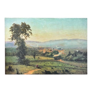 Mid/Late 19th C. Original Oil on Canvas - European / British Landscape Scene For Sale