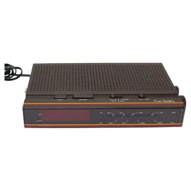Vintage Pierre Cardin Am/Fm Electronic Alarm Clock Radio For Sale - Image 9 of 9