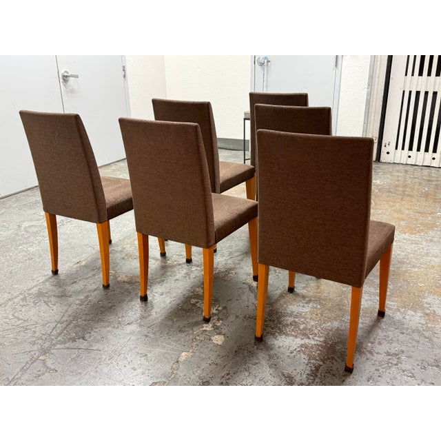 2000 - 2009 Italian Modern Cherry Dining Chairs, Set of Six For Sale - Image 5 of 12