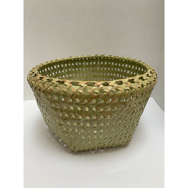 Vintage Open Weave Unusual Rustic Vintage Storage and Décor Basket For Sale In Sacramento - Image 6 of 6