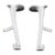 Pair of Vintage White Enameled Cast Iron Shelf Brackets For Sale