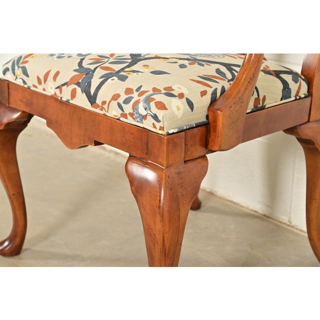 Baker Furniture Queen Anne Carved Walnut Dining Chairs, Set of Six For Sale - Image 10 of 15