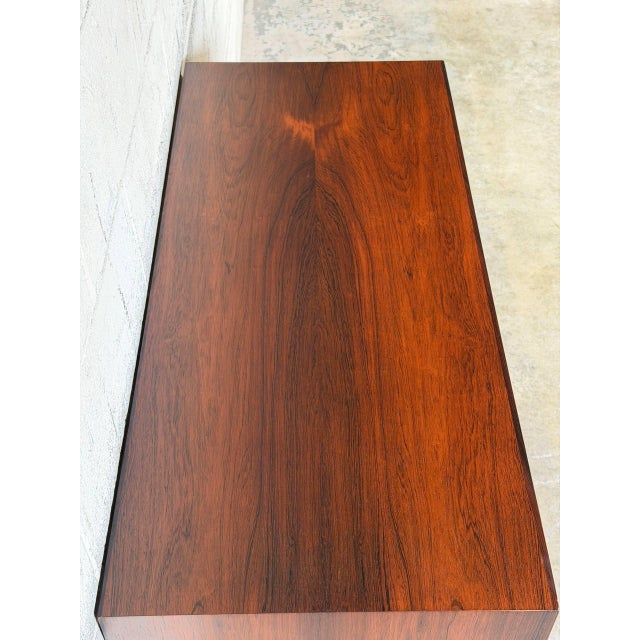 Rosewood Sideboard With Sliding Doors Danish Mid-Century Modern 1960s For Sale In Los Angeles - Image 6 of 13