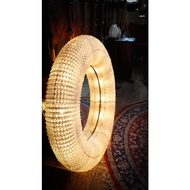 Illuminated Saturn Mirror in Crystal Glass by Timothy Oulton, 2010s For Sale - Image 6 of 15